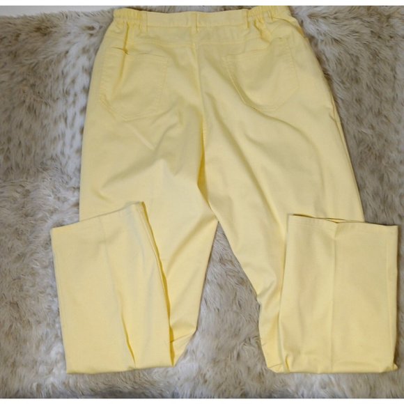 Drapers & Damons Women's Size 14 Yellow Straight Leg Zip-Front Lightweight Jeans - Picture 3 of 8
